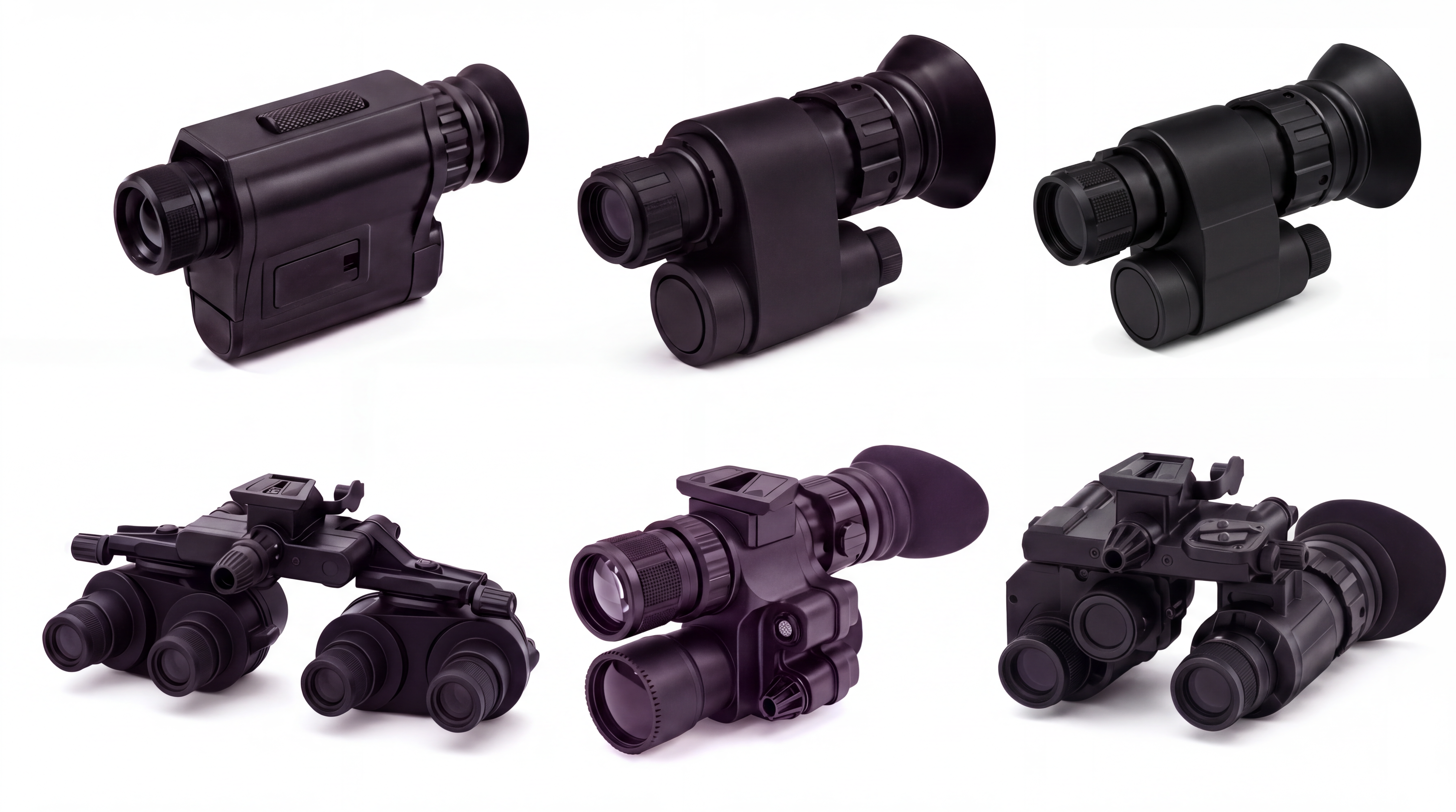 Spectronight D2L digital night vision product lineup - D2L-10H handheld monocular and D2L-31F fusion goggle by CEBAR Industries